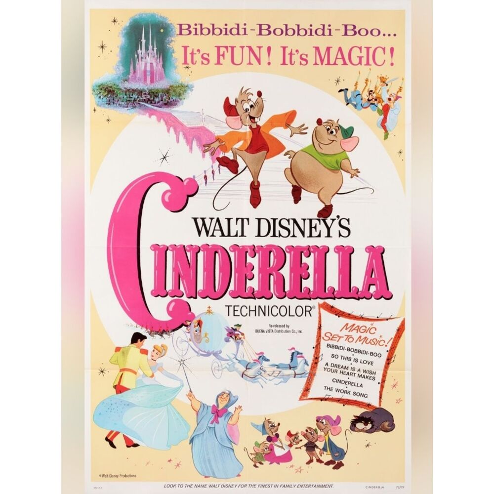 Custom Cinderella Movie Poster Fridge Magnet Home Office Kitchen Decor